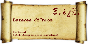 Bazarea Ányos névjegykártya